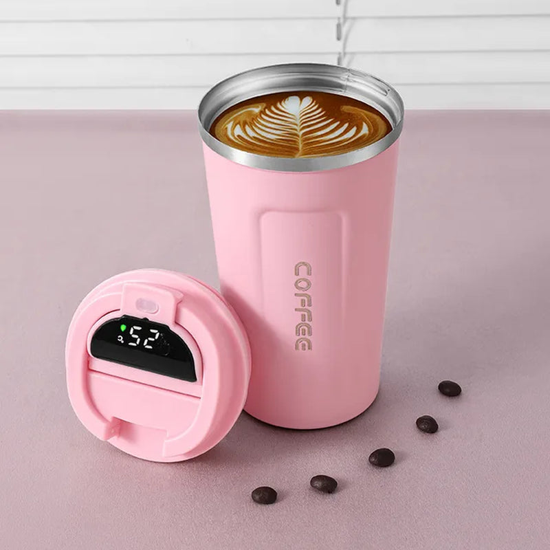 Stainless Steel Smart Coffee Tumbler Thermos Cup with Intelligent Temperature Display Portable Travel Mug 380Ml 510Ml